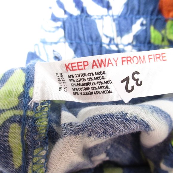 Olivia Wendel for Anthropologie Flannel Sleep Pants Blue Zebra Print XXS - Picture 9 of 12